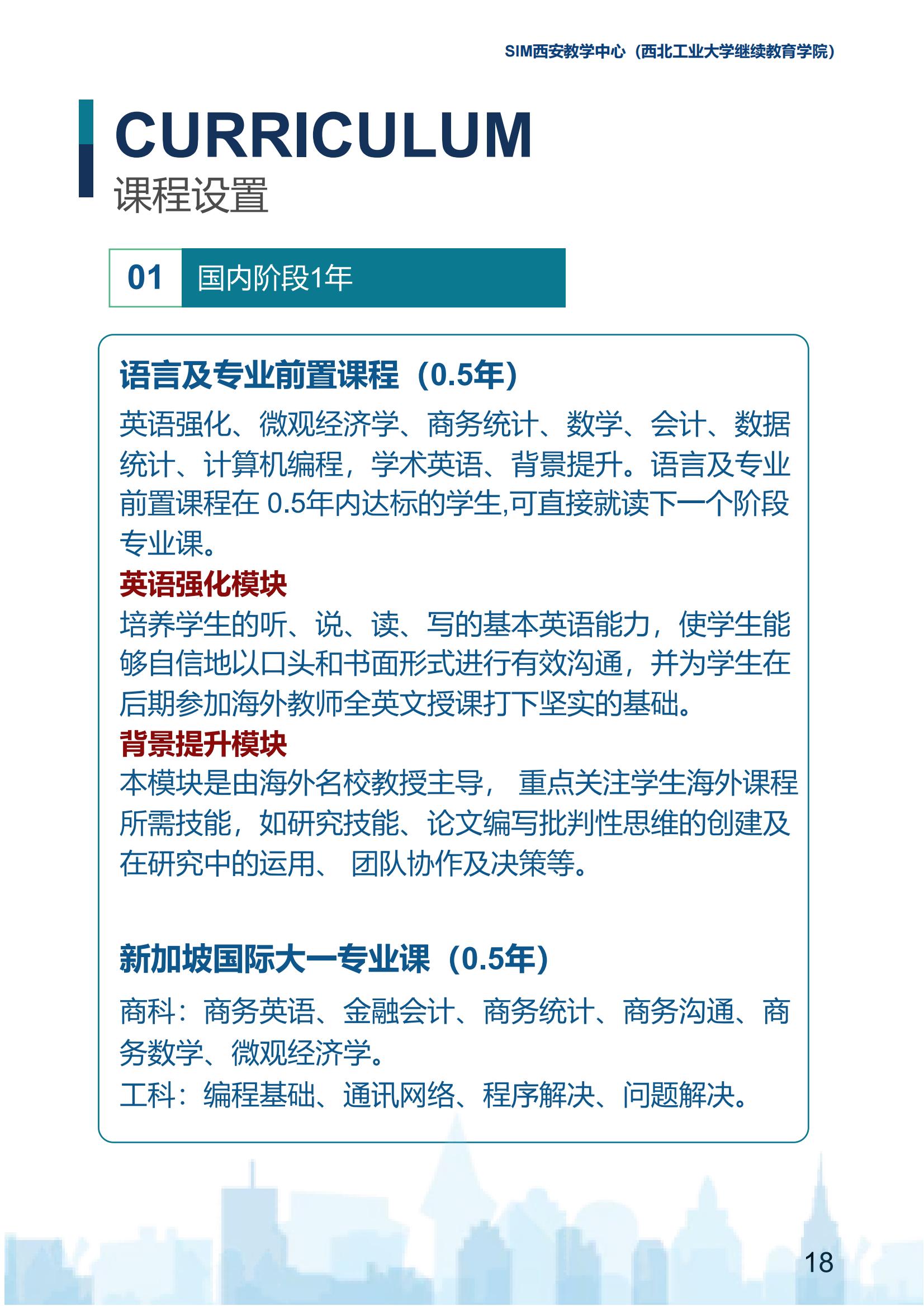 2025年西北工业大学新加坡SIM国际大一定向班招生简章