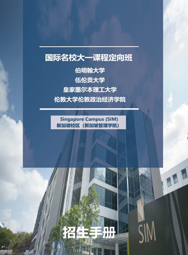 2025年中国地质大学（武汉）新加坡国际名校大一定向班招生简章